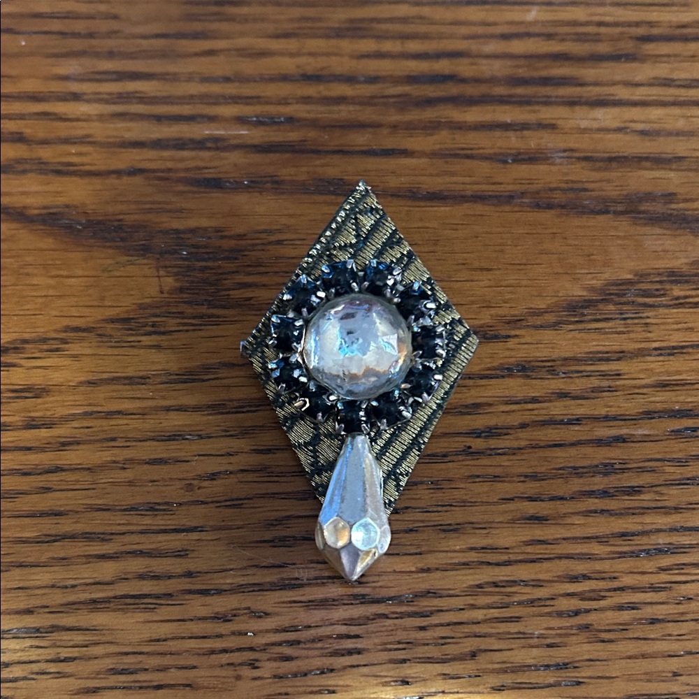 1980s Gold and Silver Women's Brooch